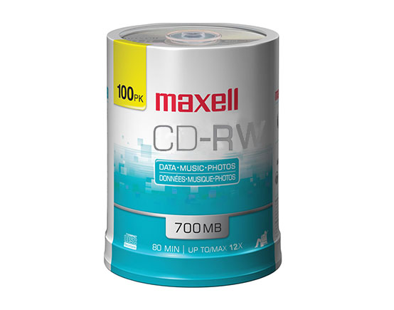 Photo: MAXELL CD-RW 700MB/80MIN/12X (BOITE 100) 22127029 GE