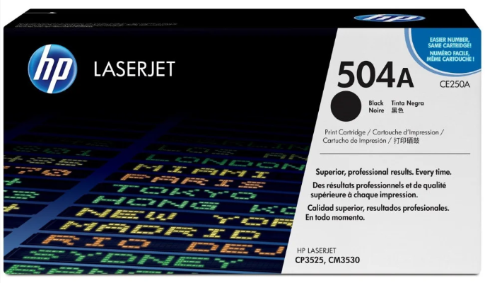 Photo: HP TONER (504A) CE250A BK GE