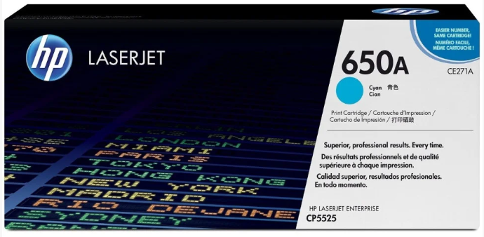 Photo: HP TONER (650A) CE271A CY GE