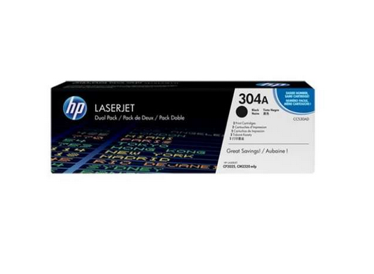 Photo: HP TONER DUAL PACK (304A) CC530AD BK GE