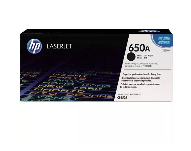 Photo: HP TONER (650A) CE270A BK GE