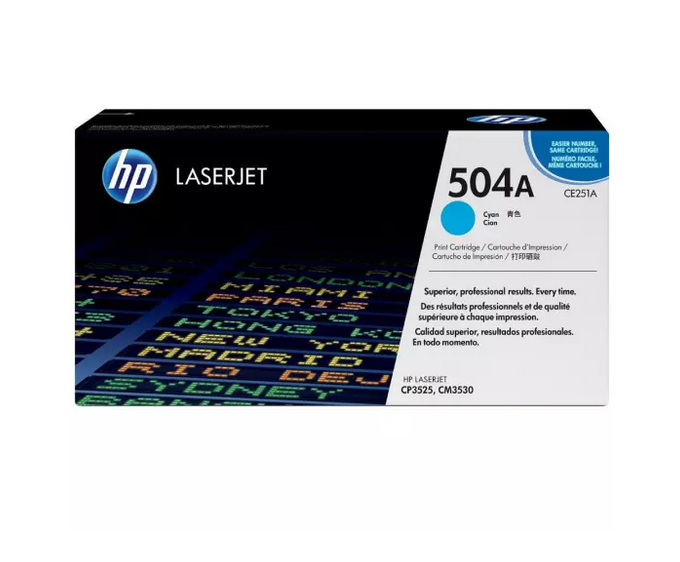 Photo: HP TONER (504A) CE251A CY GE