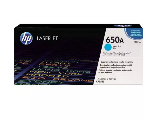 Photo: HP TONER (650A) CE271A CY GE