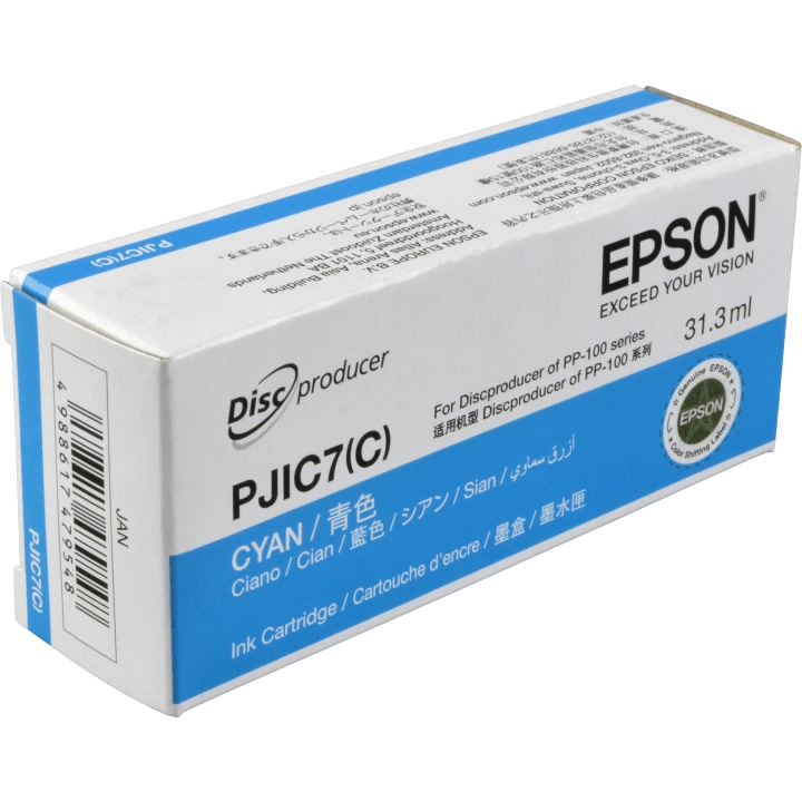 Photo: EPSON INK POUR DISCPRODUCER PP100 / PP100 II - PJIC7(C) Cyan / C13S020688 GE